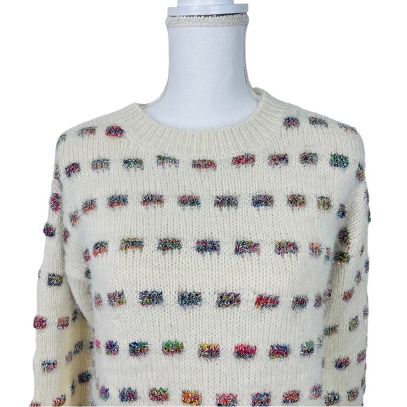 Moth by Anthropologie Metallic Check Sweater Size XS - Picture 9 of 14